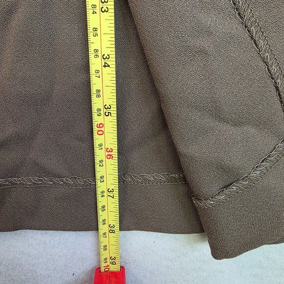 Wool Maxi Skirt Large Brown Split Detail Classic Long Length by Gett New - Picture 9 of 9